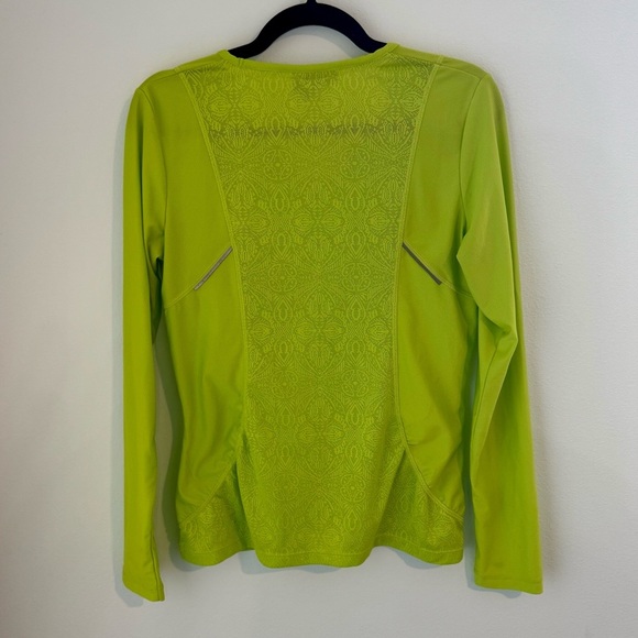 Athleta Lime Green Long Sleeve Top - Picture 3 of 5